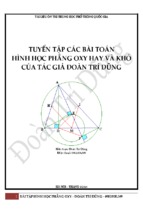 Tuyển tập bài tập hình học phẳng oxy hay và khó của đoàn trí dũng