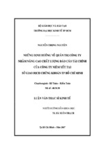 Báo cáo những định hướng về quản trị công ty nhằm nâng cao năng lực tài chính của công ty niêm yết tại sở giao dịch chứng khoán tp