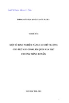 Skkn một số kinh nghiệm nâng cao chất lượng cho trẻ mẫu giáo làm quen văn họcc chương trình 26 tuầnn