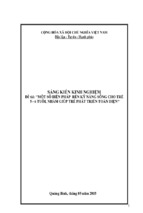 Skkn một số biện pháp rèn kỹ năng sống cho trẻ 5 6 tuổi nhằm giúp trẻ phát triển toàn diện