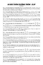 40 bài tập về đường tròn elip