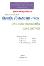 Tìm hiểu mạng nơ tron ứng dụng trong nhận dạng chữ viết