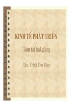 Bài giảng kinh tế phát triển