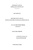 Luận văn thạc sĩ hoàn thiện công tác xử lí nợ tồn đọng tại hệ thống ngân hàng ngoại thương việt nam