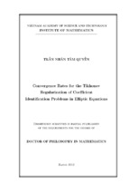 (luận án tiến sĩ toán học) convergence rates for the tikhonov regularization of coefficient identification problems in elliptic equations