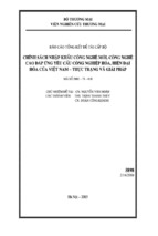 Luận văn thạc sĩ chính sách nhập khẩu công nghệ mới, công nghệ cao đáp ứng nhu cầu công nghiệp hóa, hiện đại hóa của việt nam, thực trạng và giải pháp