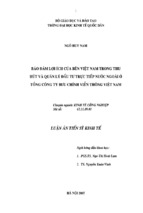 Luận văn thạc sĩ bảo đảm lợi ích của bên việt nam trong thu hút và quản lý đầu tư trực tiếp nước ngoài ở tổng công ty bưu chính viễn thông việt nam