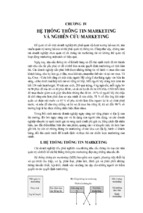 Hệ thống thông tin marketing và nghiên cứu marketing