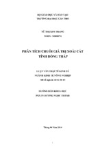 Luận văn thạc sĩ kinh tế phân tích chuỗi giá trị xoài cát tỉnh đồng tháp