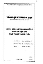 Luận văn thạc sĩ chính sách đất nông nghiệp ở nước ta hiện nay   thực trạng và giải pháp