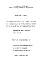 Khám phá thang đo chất lượng giáo dục bậc đại học ngành quản trị kinh doanh trên góc độ sinh viên tại thành phồ hồ chí minh [tt]