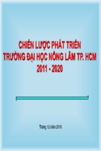 Báo cáo chiến lược phát triển trường đại học nông lâm tp. hcm năm 2011 2020