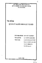 Luận văn thạc sĩ quản lý nguồn nhân lực xã hội