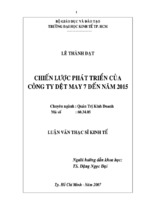 Luận văn thạc sĩ chiến lược phát triển của công ty dệt may 7 đến năm 2015