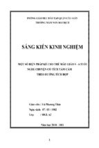 Skkn một số biện pháp kể cho trẻ mẫu giáo 5   6 tuổi nghe chuyện cổ tích tấm cám theo hướng tích hợp.