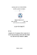 Luận văn thạc sĩ nghiên cứu ứng dụng công nghệ xử lý nước thải sinh hoạt bằng phương pháp giá thể sinh học di động (mbbr)