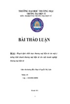 đề tài hoạch định chiến lược thương mại điện tử cho một ý tưởng kinh doanh thương mại điện tử cho một doanh nghiệp thương mại điện tử