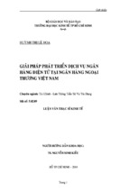 Luận văn thạc sĩ giải pháp phát triển dịch vụ ngân hàng điện tử tại ngân hàng ngoại thương việt nam