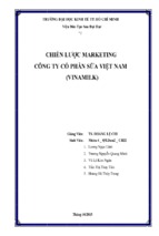 Tiểu luận quản trị marketing chiến lược marketing công ty cổ phần sữa việt nam (vinamilk)