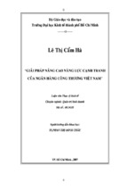 Luận văn thạc sĩ nâng cao năng lực cạnh tranh của ngân hàng công thương việt nam