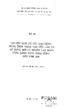 Chuyển dịch cơ cấu lao động nông thôn nhằm tạo việc làm và sử dụng hợp lý nguồn lao động đồng bằng sông hồng đến năm 2000