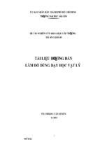 Luận văn đề tài nghiên cứu khoa học cấp trường tài liệu hướng dẫn làm đồ dùng dạy học vật lý