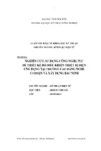 Luận văn thạc sĩ khoa học kỹ thuật nghiên cứu, sử dụng công nghệ plc để thiết kế bộ điểu khiển thiết bị điện ứng dụng tại trường cao đẳng nghề cơ điện và xây dựng bắc ninh
