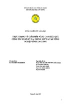 Luận văn thạc sĩ thực trạng và giải pháp nâng cao hiệu quả công tác quản lý tài chính hợp tác xã nông nghiệp tỉnh an giang