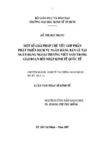 Luận văn thạc sĩ một số giải pháp chủ yếu góp phần phát triển dịch vụ ngân hàng bán lẻ tại ngân hàng ngoại thương việt nam trong giai đoạn hội nhập kinh tế quốc tế