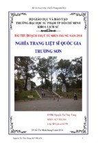 Bài thu hoạch thực tế miền trung năm 2014 nghĩa trang liệt sĩ quốc gia trường sơn   đh sư phạm tp hồ chí minh