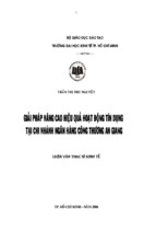 Luận văn thạc sĩ nâng cao hiệu quả hoạt động tín dụng tại chi nhánh ngân hàng công thương an giang