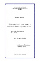 Luận văn thạc sĩ nâng cao năng lực cạnh tranh của ngân hàng thương mại cổ phần đông á