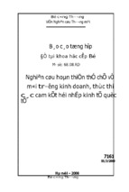 Nghiên cứu hoàn thiện thể chế về môi trường kinh doanh, thực thi các cam kết hội nhập kinh tế quốc tế