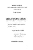 Luận văn thạc sĩ xây dựng tỉ lệ chiết khấu tài chính, phân tích rủi ro của dự án đầu tư và một số giải pháp để xây dựng dự án đầu tư hoàn hào