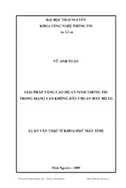 Luận văn thạc sĩ giải pháp nâng cao độ an ninh thông tin trong mạng lan không dây chuẩn ieee 802.11i