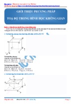 Phương pháp tọa độ trong hình học không gian