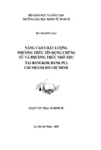 Nâng cao chất lượng phương thức tín dụng chứng từ và phương thức nhờ thu tại bangkok bank pcl chi nhánh tp