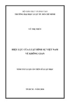 Hiệu lực của luật hình sự việt nam về không gian