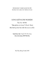 Skkn dạy học văn bản “đàn ghi ta của lorca” (thanh thảo) theo hướng khai thác chất thơ của tác phẩm