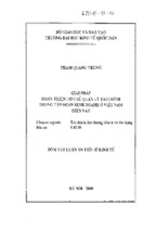 Luận án tiến sĩ giai pháp hoàn thiện cơ chế quản lý tài chính trong tập đoàn kinh doanh ở việt nam hiện nay