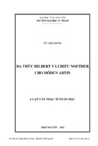 Luận văn thạc sĩ toán học đa thức hilbert và chiều noether cho môđun artin