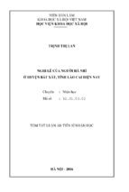 Nghi lễ của người hà nhì ở huyện bát xát, tỉnh lào cai hiện nay.