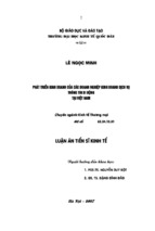 Luận văn thạc sĩ phát triển kinh doanh của các doanh nghiệp kinh doanh dịch vụ thông tin di động tại việt nam
