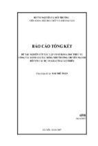 Báo cáo tổng kết đề tài nghiên cứu xác lập cơ sở khoa học phục vụ công tác đánh giá tác động môi trường chuyên ngành đối với các dự án khai thác lộ thiên