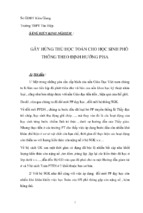 Skkn toán thpt gây hứng thú học toán cho học sinh phổ thông theo định hướng pisa