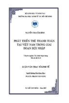 Phát triển thẻ thanh toán tại việt nam trong giai đoạn hội nhập