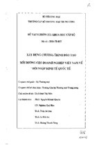 Xây dựng chương trình đào tạo bồi dưỡng cho doanh nghiệp việt nam về hội nhập kinh tế quốc tế