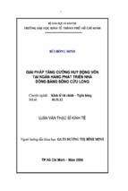 Luận văn thạc sĩ giải pháp tăng cường huy động vốn tại ngân hàng phát triển nhà đồng bằng sông cửu long