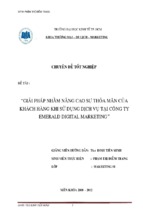 Chuyên đề tốt nghiệp giải pháp nhằm nâng cao sự thỏa mãn khách hàng khi sử dụng dịch vụ tại công ty emerald digital marketing