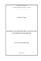 Luận văn thạc sĩ khoa học ảnh hưởng nước biển dâng đến tài nguyên nước ngầm trên huyện đảo phú quý   khương văn hải